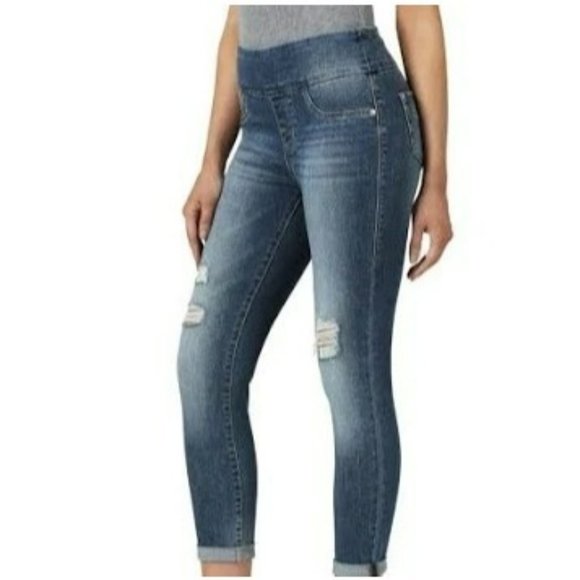 Rock & Republic Denim - Rock & Republic Women's Denim Rx Fever Stretch Crop Capri Jean Sz4 with distress